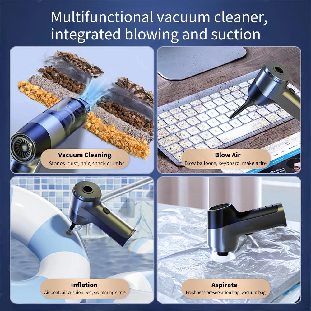 150000PA Vysavač do auta Bezdrátový mini výkonný čisticí stroj Přenosný čistič do auta Domácí spotřebič se silným sáním
