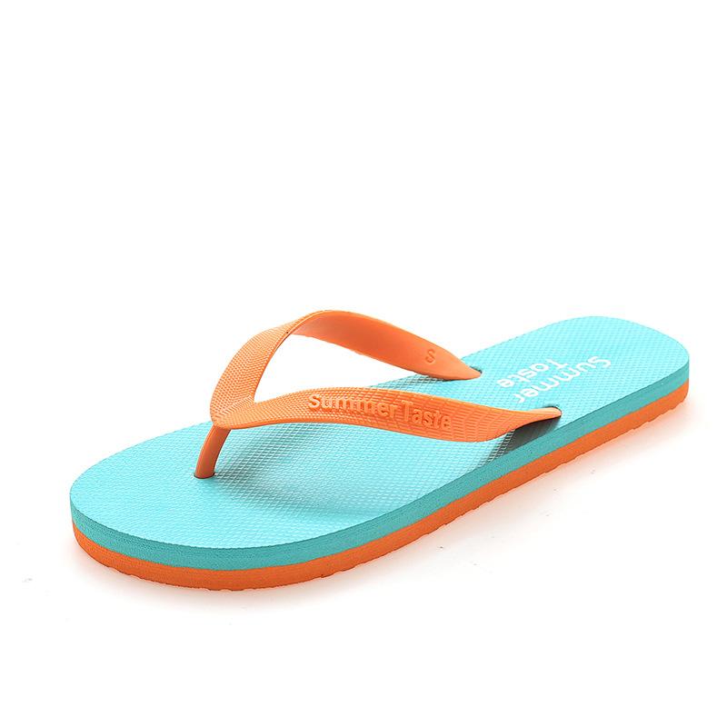 New two-color flip-flops, men's personalized non-slip, men's foot-pins, fashionable outer wear, slippers, men's summer beach sandals