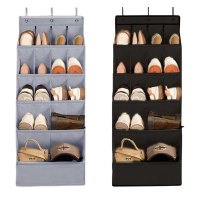Over the Door Shoe Organizer with 12 Large Pockets for Easy Storage of Shoes and Accessories In Closet or Dorm Room