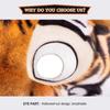 EVA Animal Mask Half Face Tiger Plush Mask Funny Halloween Mask  Masquerade