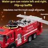 1:50 Water Tank Aerial Ladder Fire Truck Model Toys Alloy Diecast Miniature Engineering Vehicle Sound Light Pull Back Boys Gifts