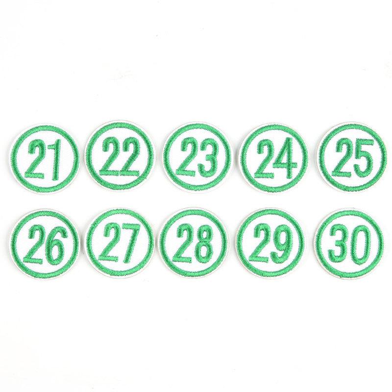 Digitaler Stoffaufkleber Zahlenaufnäher Kindergarten Schulmarke Markierung Wärmeübertragungsaufkleber Kleidung Hosen Löcher Stickerei-Aufkleber Klein