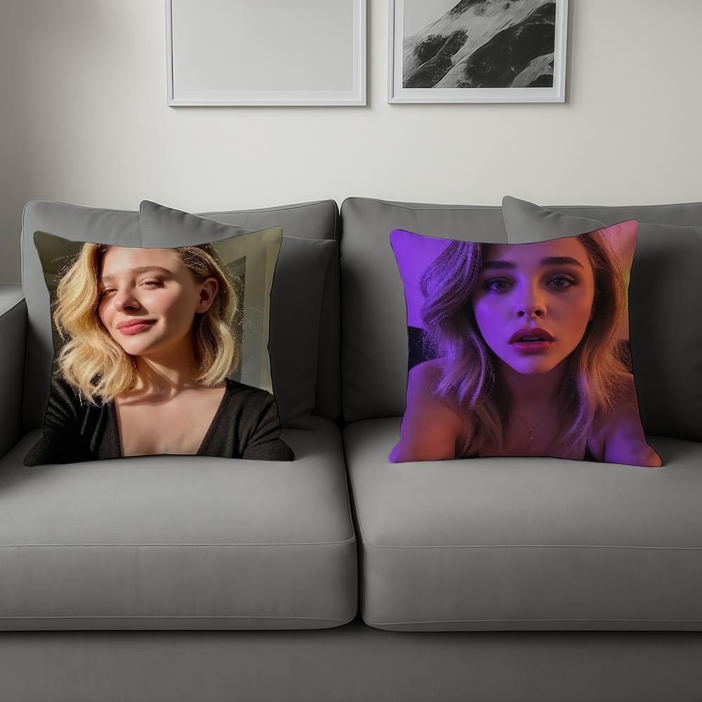 cushion cover For C-Chloe Sofa Moretz G-Grace Car Office Cafe Actor Soft And Comfortable Double-Sided Printing Pillow Cover