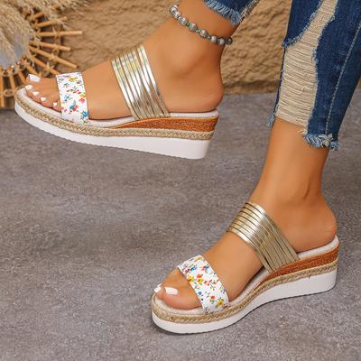 Fashion Fashionable New Round-head Sexy Lightweight Wedge Slippers for Summer Light Mouth Comfortable Outside Women's Beach Slippers
