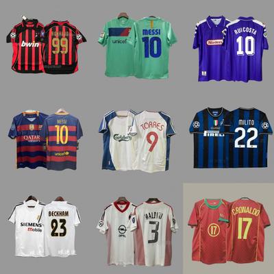 Vintage Fußballtrikot AC Roz Zidane Maldini Niederländisch Padroba Joe Bocaka Beckham Trikot
