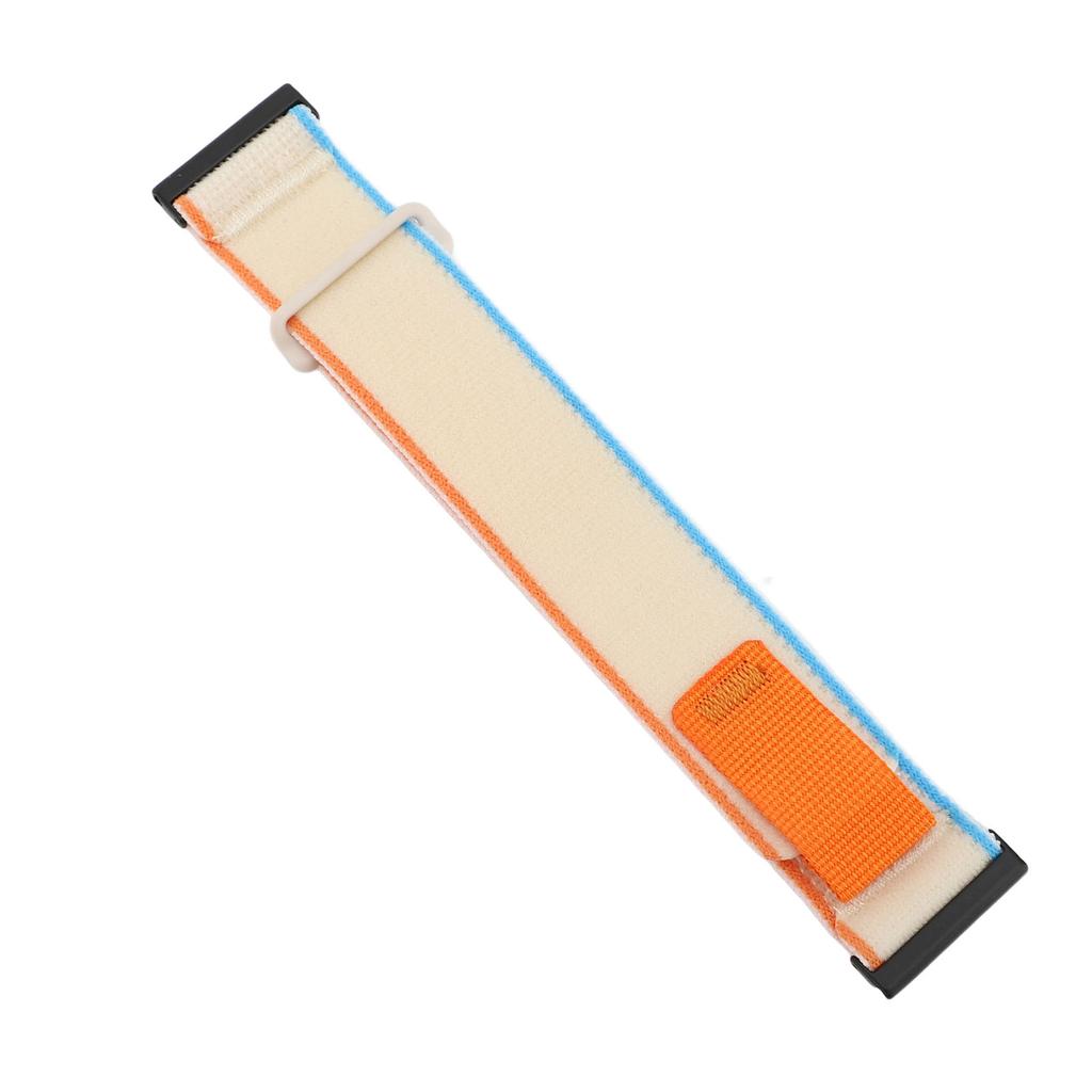 Sportliches Nylon-Uhrenarmband Klettverschluss 24mm Elastisch Atmungsaktiv Verstellbar Ersatz
