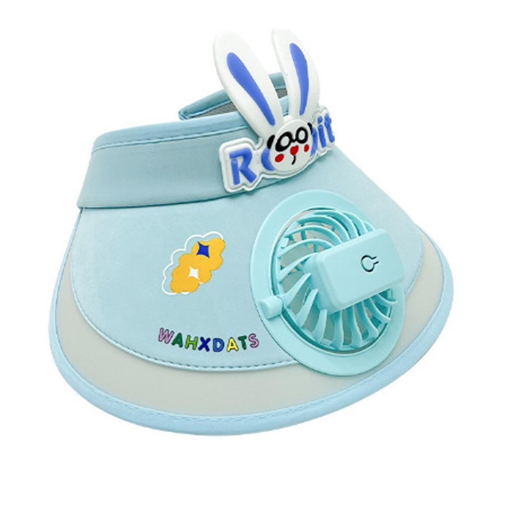 With Fan Kids Sun Hat Wide Brim Visor Portable Panama Cap  Boys Girls