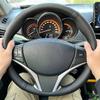 Auto Interior Accessories Hand Stitched Perforated Artificial Leather 2014-2016 Steering Wheel Cover For Toyota Yaris Vios