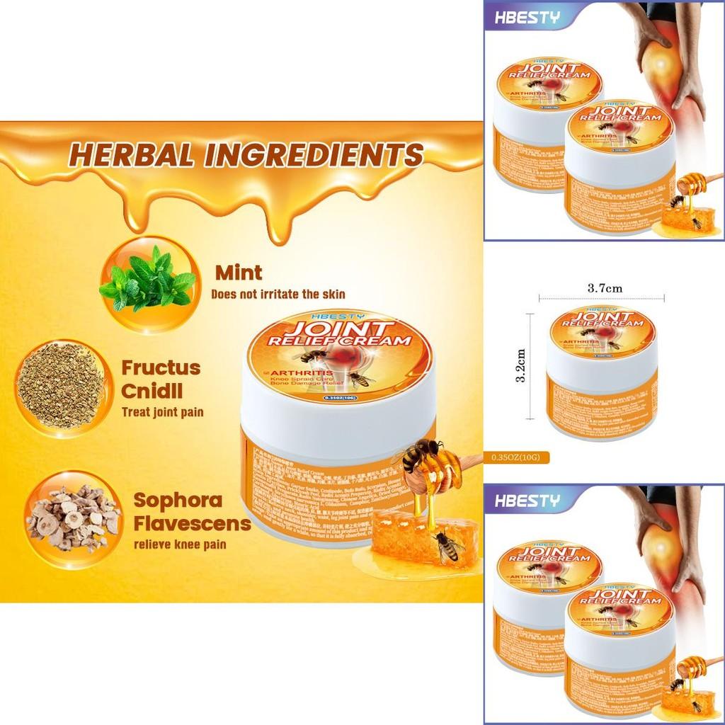 Hbesty Bee Venom Heat Therapy Joint Balm Herbal Aroma For Soothing Discomfort Muscle