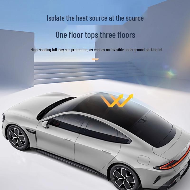 Xiaomi SU7 Sunroof Sun Visor: Sunshade, Heat Insulation, Blackout Curtain for Car Roof.