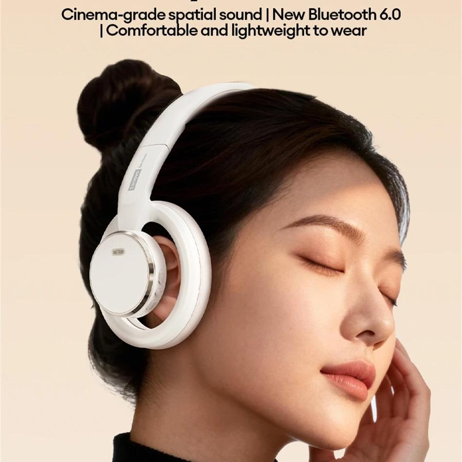 Original Lenovo LS116 Gaming Headset Wireless Bluetooth 6.0 Earphones Surround Noise Foldable Sport Over Ear Headphone With HD Mic New