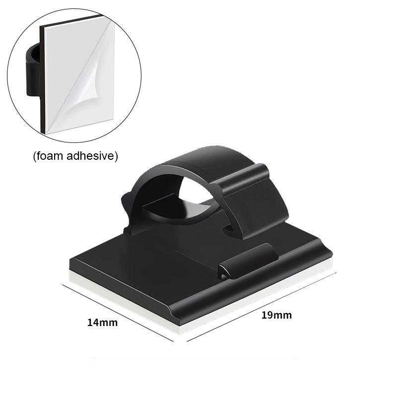 50Pcs Adhesive Cable Clips Nylon Wire Organizer Cord Management Holders Cable Mount Clamp For Home Office Desk Wiring Organizer