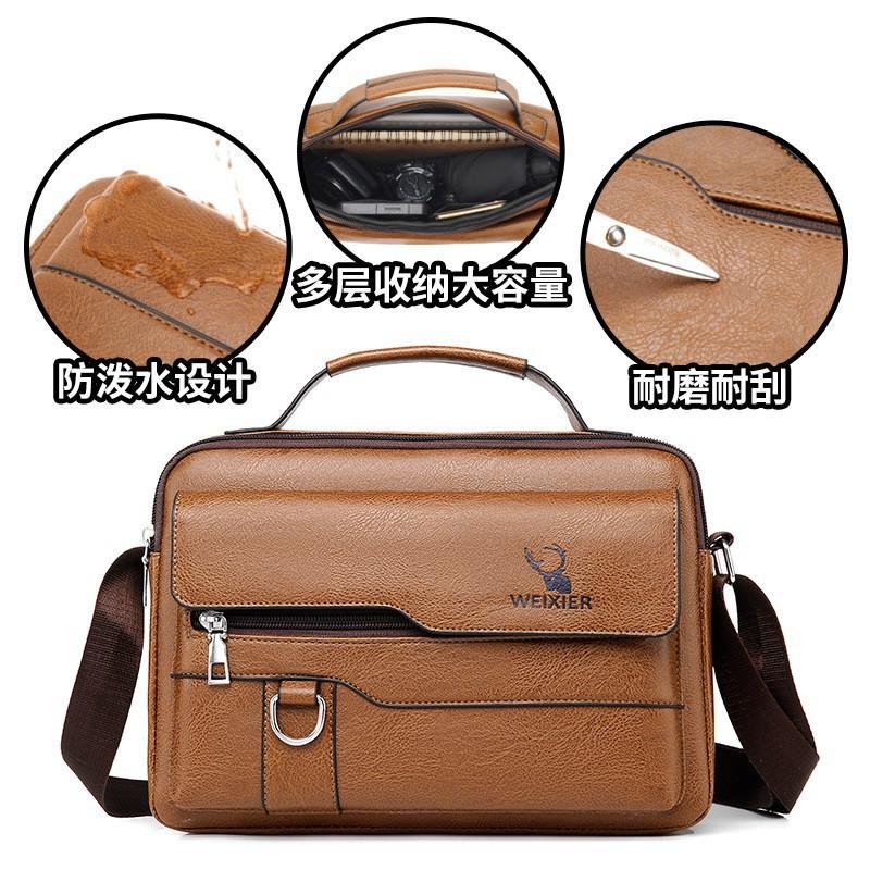 High End Men's Business Crossbody Bag Versatile Large Capacity Portable Shoulder Commuting Computer Postal