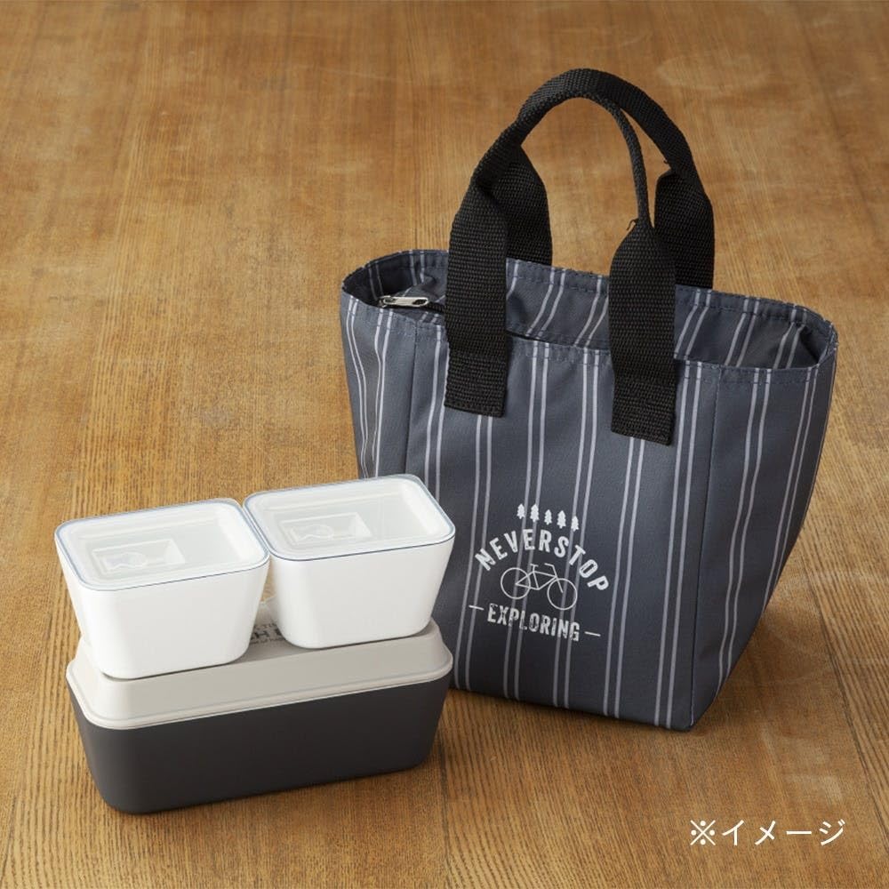 CAINZ Slim HAJIKU Lunchbox, Mikrowellen- und spülmaschinenfest, Grau,