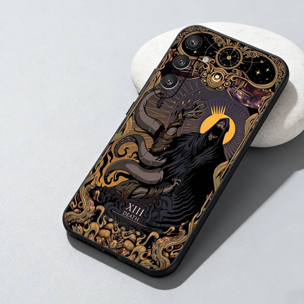 

Чехол для телефона P-Path of E-Exile Tarot Printed для Samsung Galaxy A73, A72, A71, A70, A52, A51 Другие Мягкий Черный Чехол Samsung a32 4g