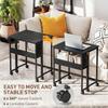 63 Cm Drop Leaf Writing Work Desk - Black