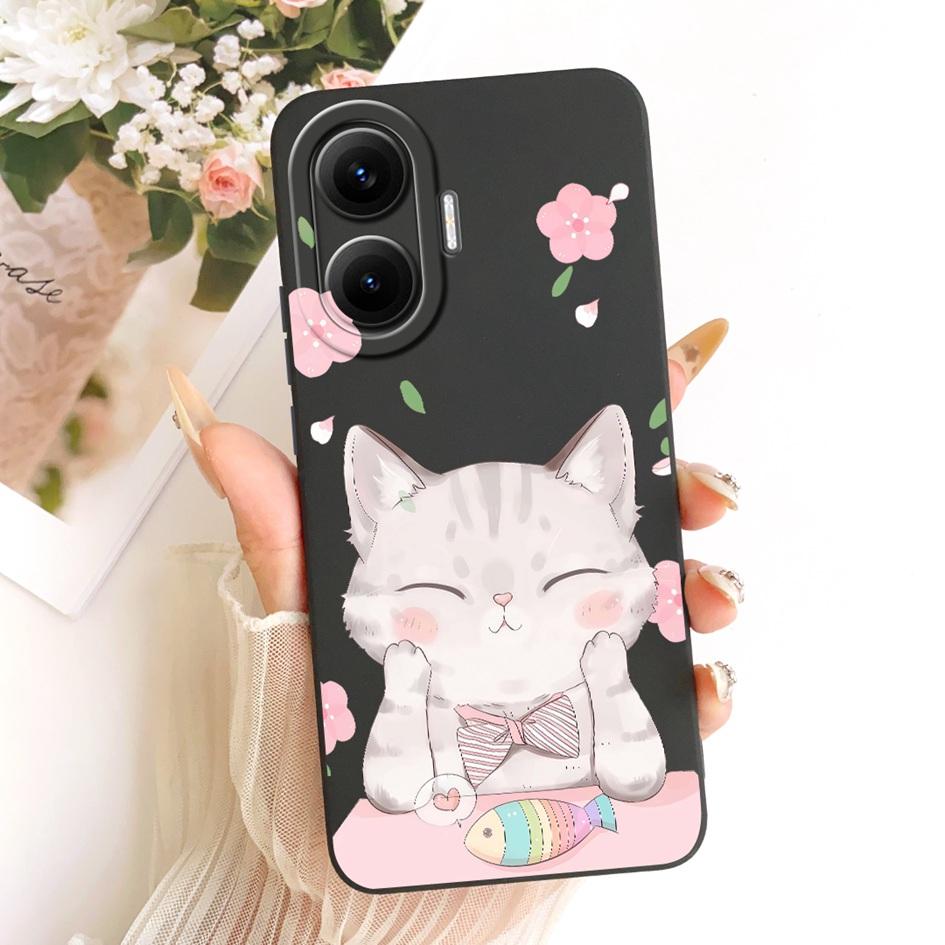 For Xiaomi Poco F7 Case Luxury Dragon Volcano Painted Cover Soft Silicone Matte Phone Case For Xiaomi Redmi Turbo 4 Pro 5G Cover