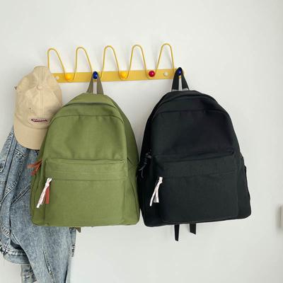Schoolbag Korean Version Solid Color Ins High-value Backpack, Simple Casual Backpack for Men and Women, Large-capacity Student Schoolbag