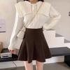 Women's Autumn College-Style Woolen Pleated A-Line Skirt (2025) - High-Waisted, Sweet & Spicy Short Skirt