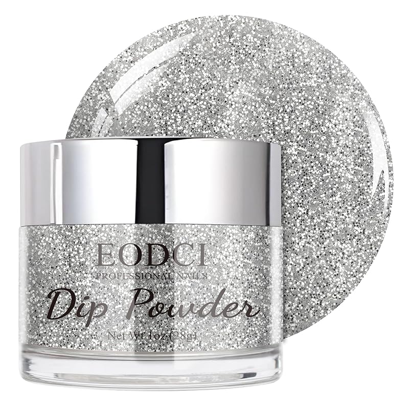Green Glitter Glitter Nail Dip Powder, Dipping Powder - No Needed Nail Lamp Curing - Long Lasting Nail Manicure Colors - Nail Color for Professionals