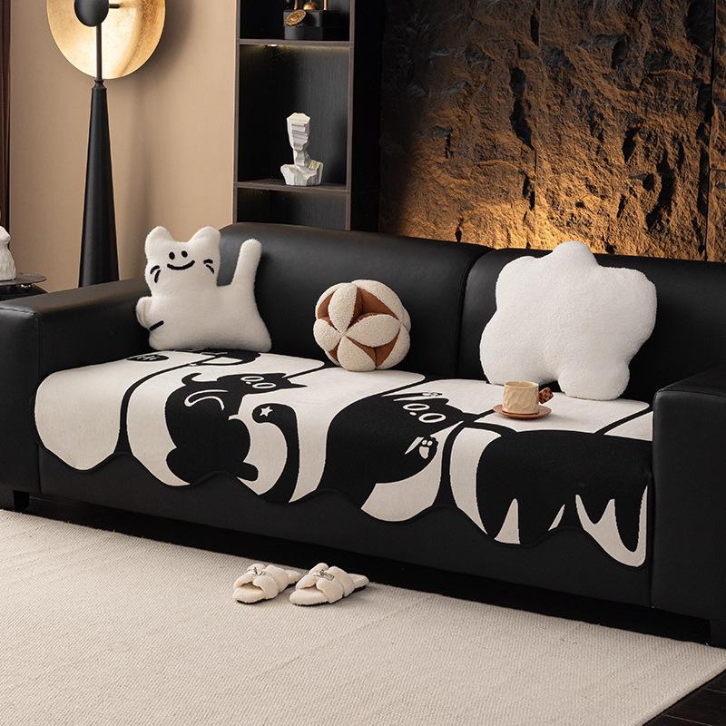 

New Special-Shaped Sofa Cushion Fixed Non-Slip Four-Season Universal Leather Sofa Seat Cushion Premium Sofa Cover 90*70cm