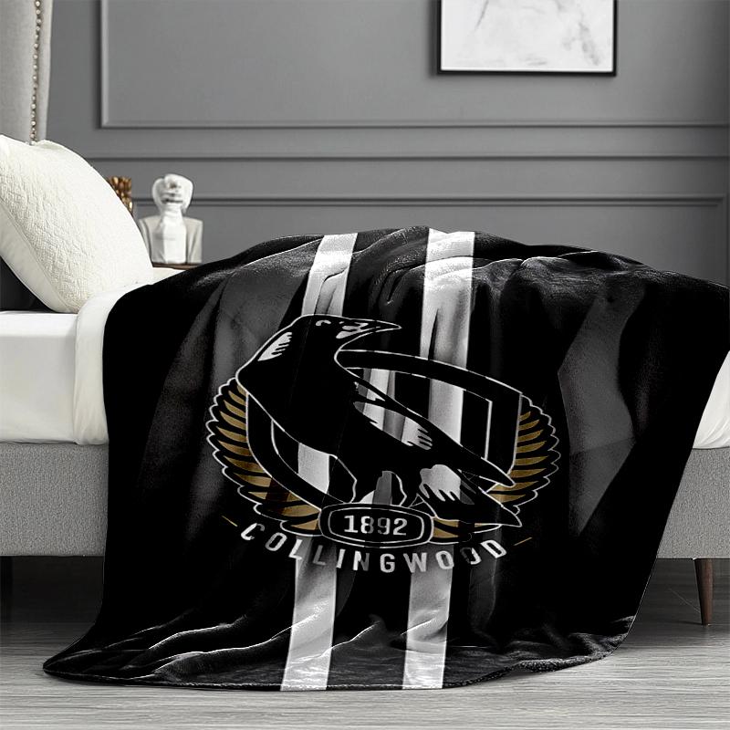 Football Club Print Blanket - Soft & Comfortable, for Bedroom, Travel, Sofa, Home Decoration - Birthday Christmas Gift for Friend