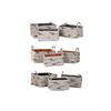 Paniers - Lot de 3 - Marron, Gris, Orange - 40 x 30 x 20 cm - Design moderne