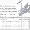 Double Brake Fishing Wheel Carp Surf Spinning Reel 5.5:1 5+1BB Tackle 8KG Max Drag Power Sea Casting Fishing Reels