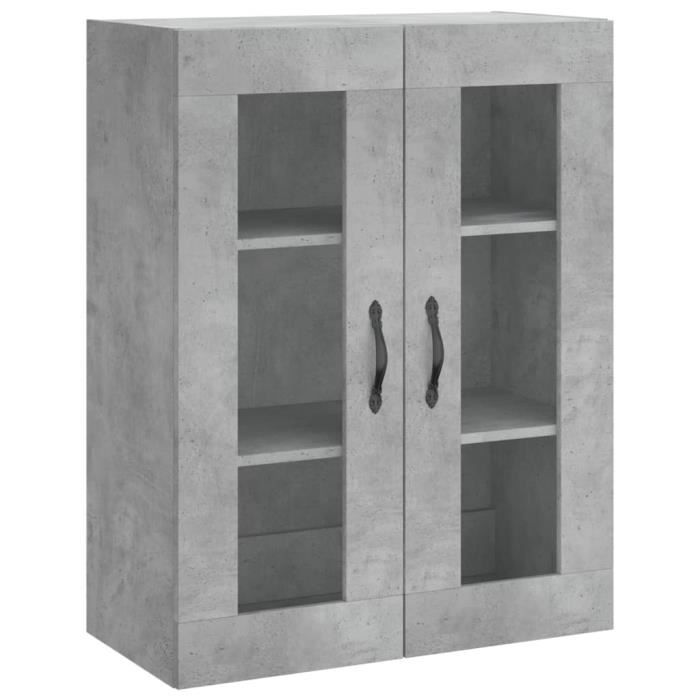VidaXL Armoire murale gris béton 69,5x34x90 cm bois d'ingénierie 834990