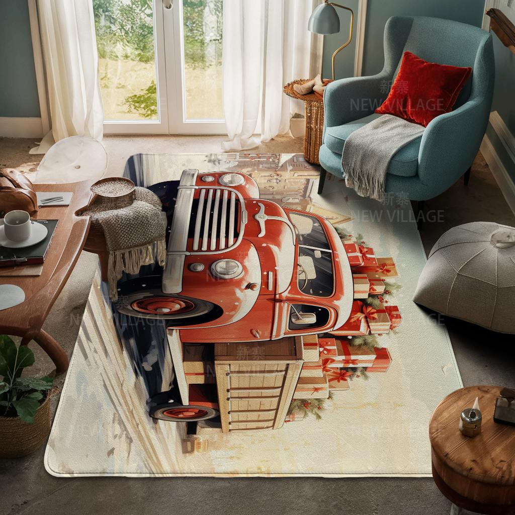 House Entrance Carpet Home Door Mat Living Room Bath Foot Bathroom Non-slip Water Absorption Rugs Bath Merry Christmas Winter