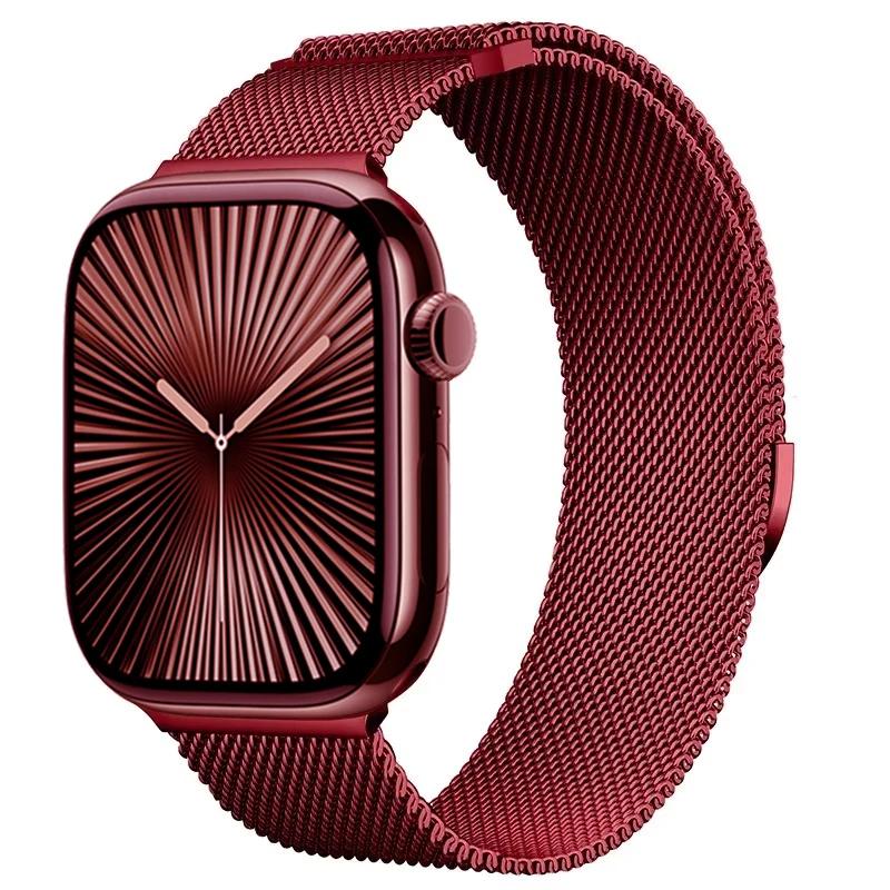 Milanese hurkos szíj Apple Watch Band Ultra 49mm 10 9 8 7 46mm 42mm 45mm 41mm mágneses karkötő iWatch 6 5 4 SE 44mm 40mm öv