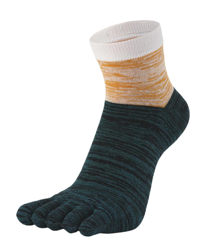 WIOIW Men's Five-Toe Socks, Durable Cotton Socks for Running, Sports, Commuting, and School, 6 Pairs