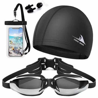 Fincy Palmoo Adult Swimming Goggles UV Nose Swim and Earplugs Perfect for and Competitive with Adjustable Suitable for Adults and Men - Protection,