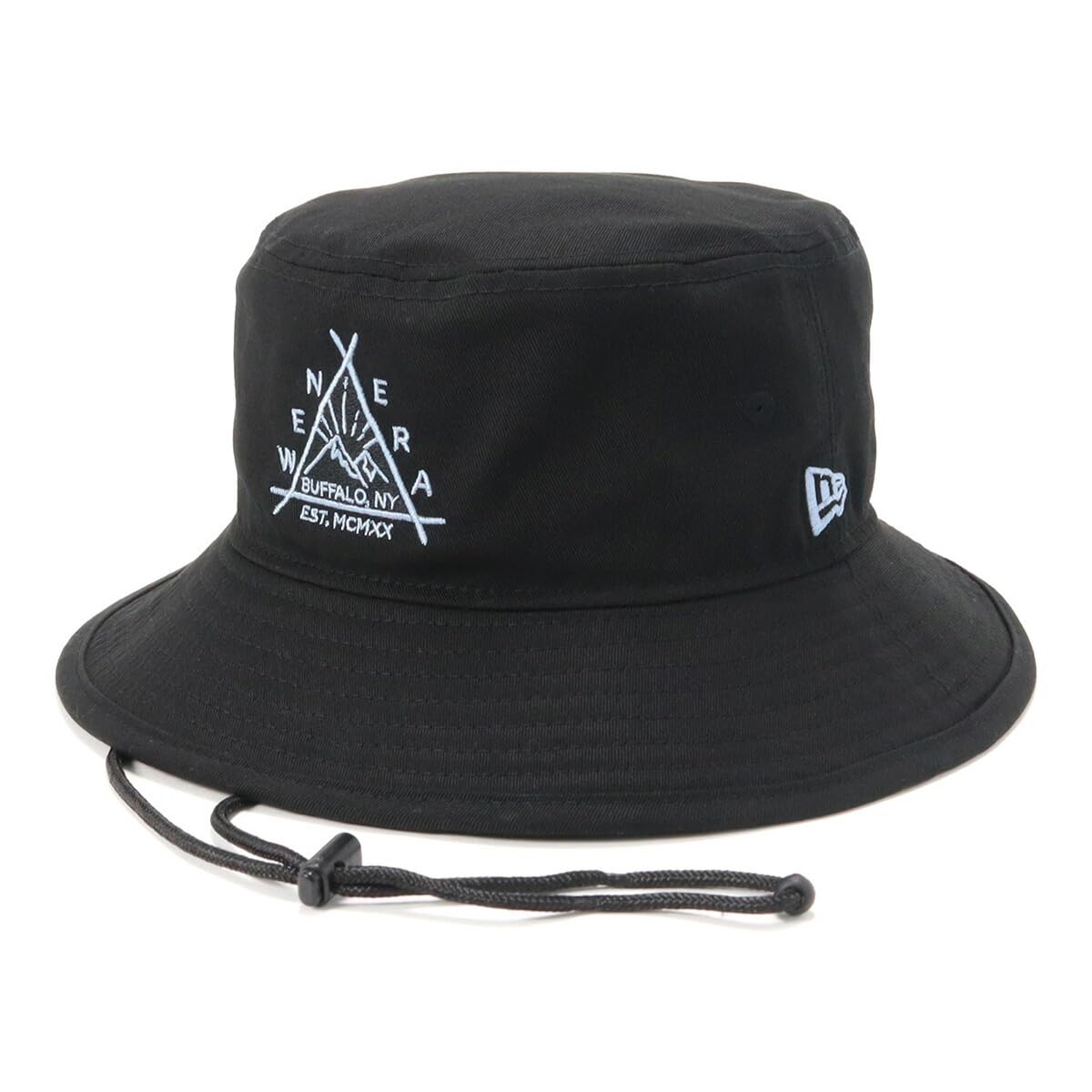 

New Era Outdoor Adventure Hat with Original Sizes ADV LT SHV TRI MTN BLK Logo, Black, S/M,