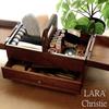 Sewing Natural Paulownia Sewing 2 Large Accessories [Lara Christie] Box, Wooden, Wood, Wood, Box, Storage, Tiers, Capacity, Lh108-0004