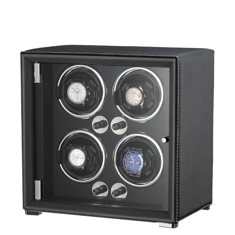 Leather Watch Winder Box Mechanical Watch Automatic Winding Device Household Multi Slot Shaker Men's Watches Storage Display Box