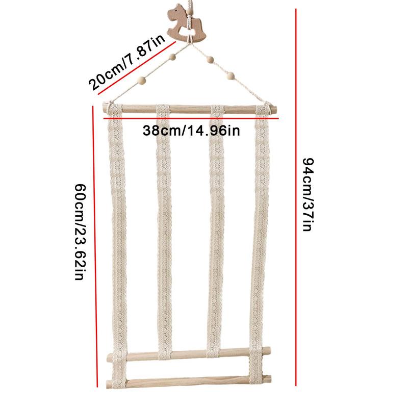 INS Wooden Baby Hair Clips Holder Princess Girls Hairpin Hairband Storage Pendant Jewelry Organizer Wall Ornaments Hanging