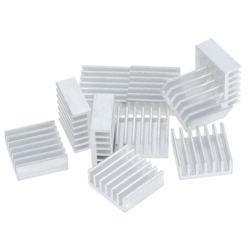 

10 шт. 14*14*6 мм Алюмінієвий радіатор Охолоджувач для електронних чіпів