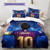 Messi Pattern Bedding Home Decoration Birthday Gift (1 * duvet cover + 2 * pillowcase, without core)
