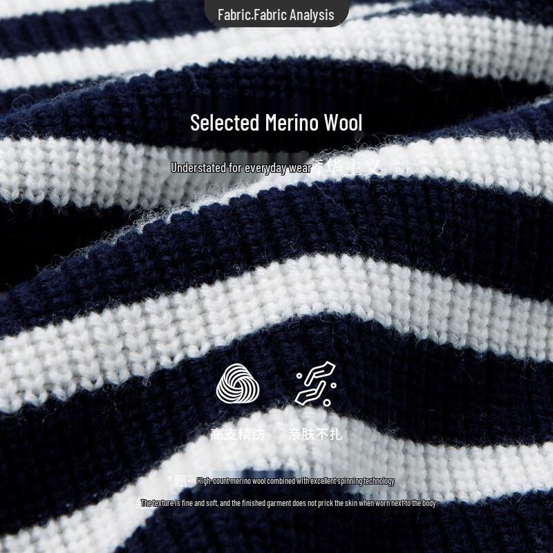 Navigare Women's Striped Lapel Sweater