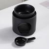 Black Ceramic Aroma Burner for Essential Oils and Candles