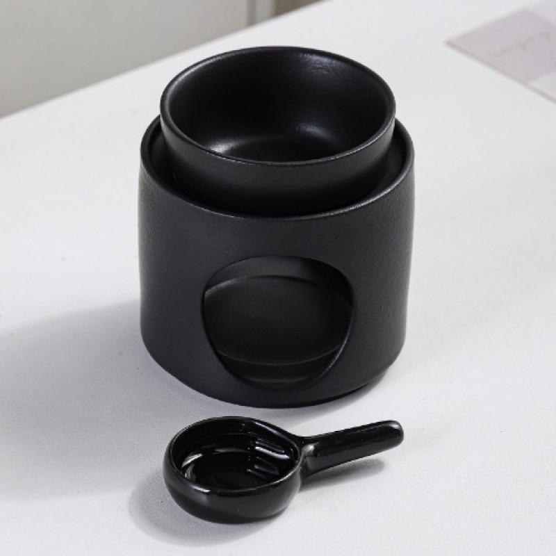 Black Ceramic Aroma & Essential Oil Candle Burner