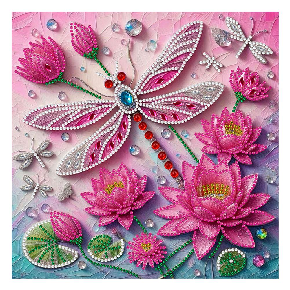 5D DIY Partial Special Shaped Drill Diamond Painting Dream Butterfly Dragonfly