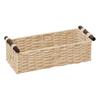 Yousheng Rectangular Storage Basket with Handle Large Capacity Multipurpose Handmade Decorative Braided Basket Decoration