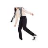Li-Ning Fitness Series Lace-Up Breathable Comfortable Slim-Fit Versatile Straight-Leg Casual Pants Women Bottoms Black AYKSB84-1