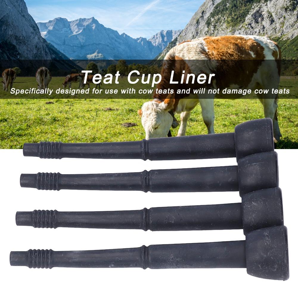 4Pcs Durable Milking Machine Liner Black Milking Liner Replacement Silicone Milk Liner  Farms