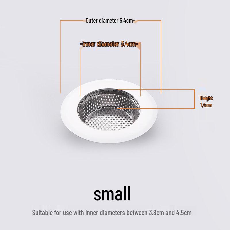 Stainless Steel Kitchen Sink Drain and Vegetable Basin Anti-Clogging Filter Net