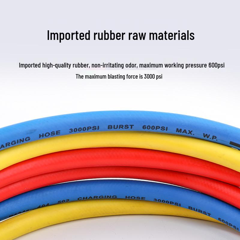 High-Pressure Refrigerant Charging Hose for Car AC (R410, R22, R134)