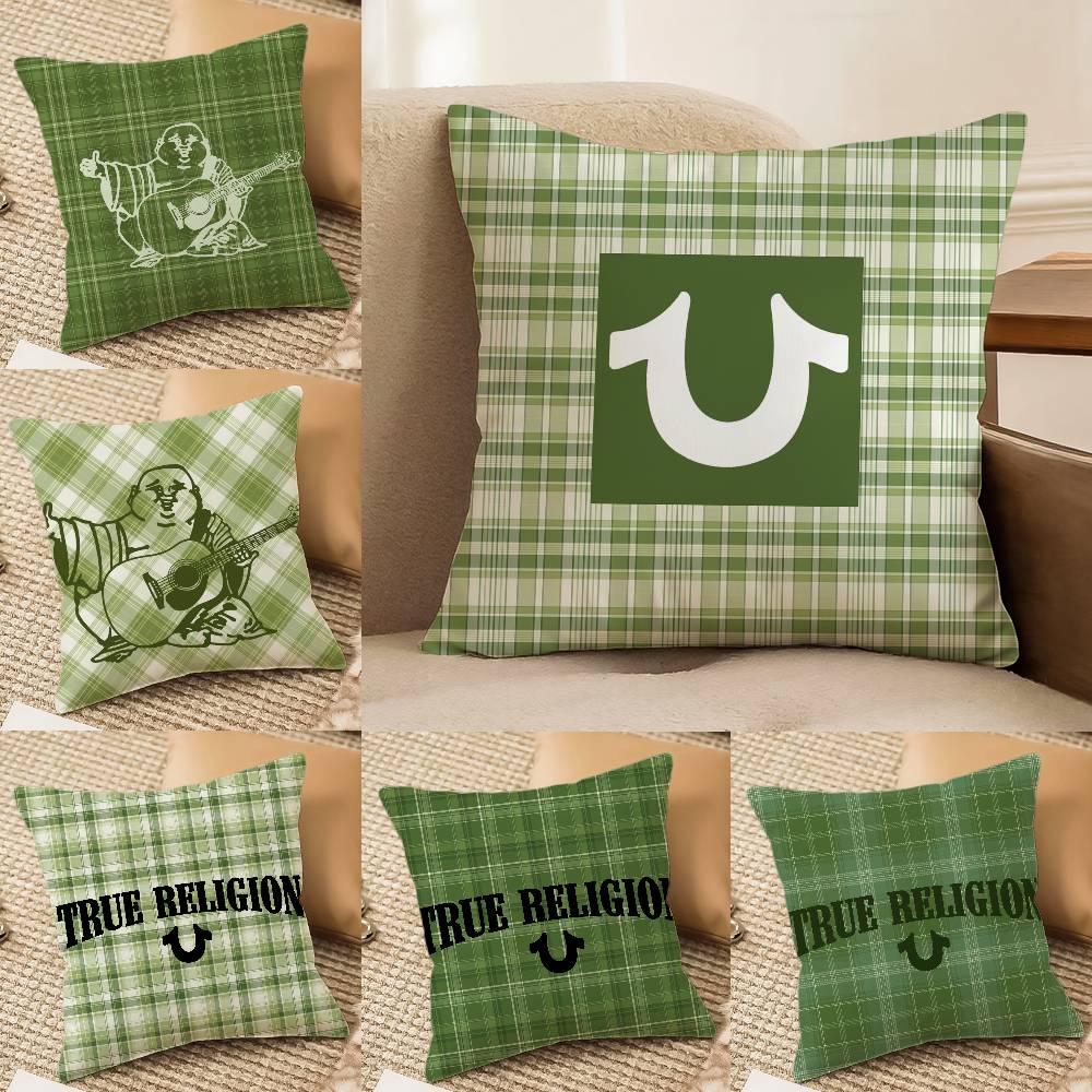 True Religion Anti-dustmite Pillowcase Invisible zipper silky short plush Sofa cushion cover