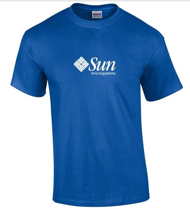 Sun Microsystems T-Shirt Computer White Logo Geek Royal Blue Tee Shirt S-5XL 4XL